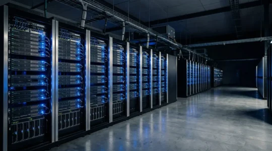 Professionelle Streaming-Infrastruktur mit Server-Racks und Netzwerktechnologie für Live-Übertragungen an tausende Zuschauer