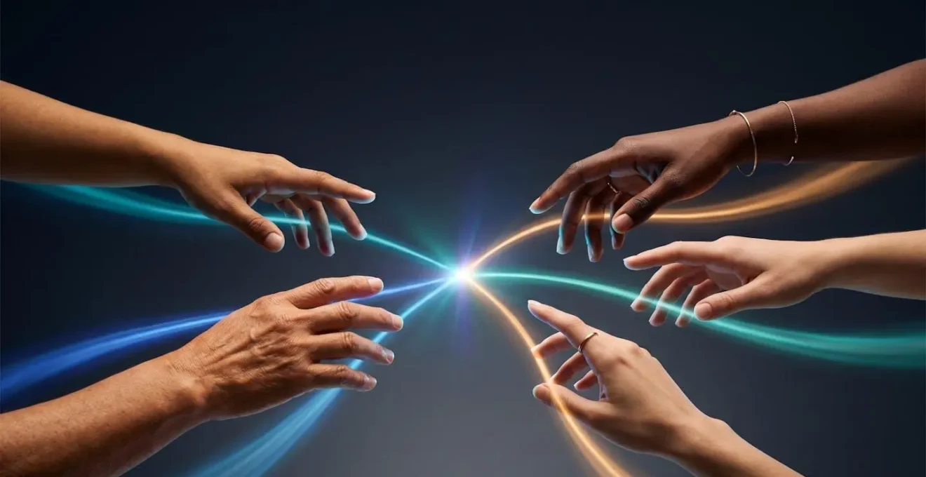 Konzeptuelle Darstellung der Webinar-Personalisierung mit verschiedenen Teilnehmerprofilen und individuellen Lernpfaden